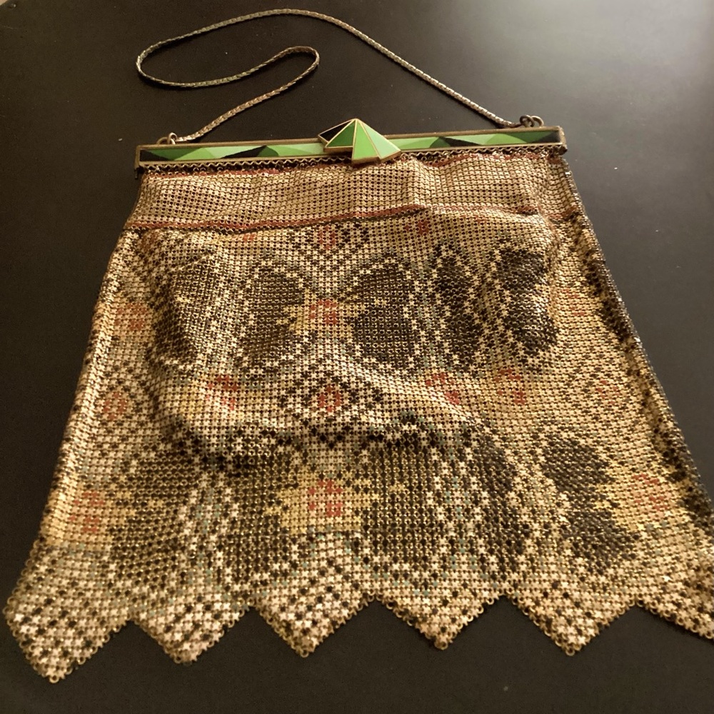 Vintage 1920 “Flapper’s” Enameled Chainmail Evening Bag
